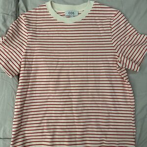 COS Short Sleeve Heavy Weight Striped T-Shirt